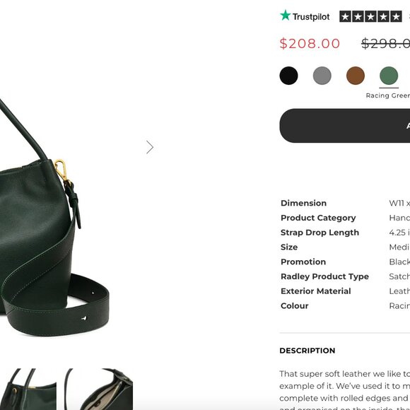 Radley London Ivydale Medium Racing Green - Picture 2 of 7